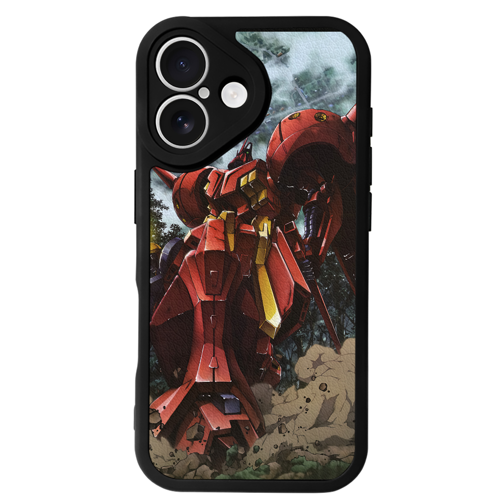 （画像用） 機動戦士ガンダム Mobile Suit Gundam 【iPhone 16シリーズ対応】シリコンスマホケース（レザー調） 材質：シリコン